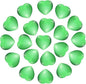 PATIKIL 20 Pcs Natural Heart Shaped Crystal Stone, 0.6 Inch Mini Polished Love Gemstone Crystal, Pocket Rock Engraved Worry Stones for Women Gifts Meditation, Bright Green