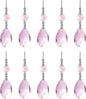 10pcs Crystal Prisms Chandelier Pink Ornament Pendants Rainbow Maker 38mm Drop Prism Hanging Prisms for Wedding Party Chrismtmas Decoration DIY Jewelry