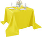 Cupuamon Square Tablecloth 90x90 inch Washable Polyester Fabric Table Cloth for Wedding Party Dining Banquet Decoration（90x90,Yellow）