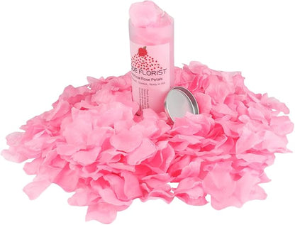 CODE FLORIST 1100 PCS Pink Silk Rose Petals for Valentine's Day,Romantic Night,Wedding,Proposal Anniversary Flower Decorations(Separated,Scented)