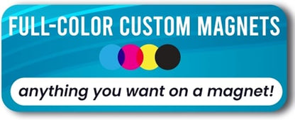 Magnet Me Up Custom 10x3 Inch Rectangle Magnet, Customizable for Businesses, Advertising, Personal Use, Gifts, Choose Your Text, Upload Image, Magnetic Vinyl for Vehicles and Any Magnetic Surface