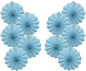 Blue Graduation Party Decor,Baby Blue Party Decorations,Christmas Baby Shower Decorations,Under The Sea Decorations,Blue Bachelorette Party 8in Hanging Paper Fans 30 Color DIY Set (Light Blue)
