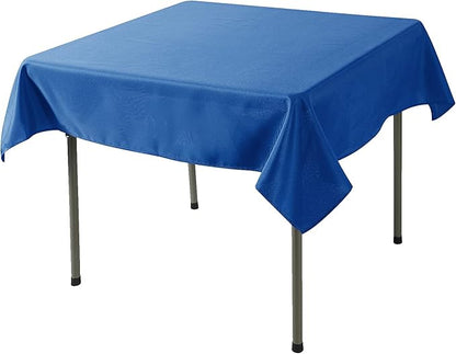 Cupuamon Square Tablecloth 52x52 inch Washable Polyester Fabric Table Cloth for Wedding Party Dining Banquet Decoration（52x52,Mediterranean Bule）