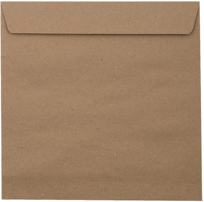 LUXPaper Square Invitation Envelopes | Peel & Press | 8 1/2" x 8 1/2" | Grocery Bag Brown | 70lb. Text | 50 Qty