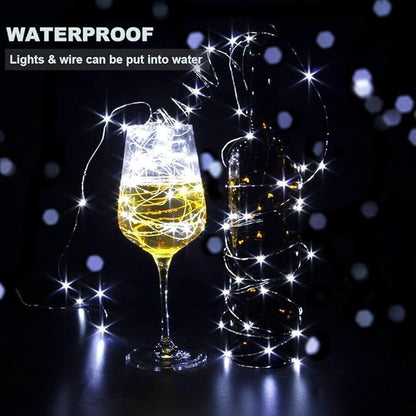 CYLAPEX Pack of 48 Cool White Fairy Lights String Battery Operated Fairy Lights, 3.3ft 20 LEDs Firefly Lights Silver Coated Copper Wire Lights for DIY Decor Christmas Decoration Costume