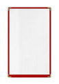 Goodsmart Restaurant Menu Covers – 25 Pack Red 2-View, Top-Loading Menu Holders, Vinyl & Plastic Café Menu Covers, Clear Menu Sleeves, Fits 8.5" x 14", Leather-Style Design, Gold Corners