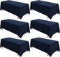 VidaFete Tablecloth 6 Pack 90 * 132inch Rectangle Table Cloth Polyester, Stain Wrinkle Resistant, Rectangular Polyester Table Cover for Kitchen Dinning Party Wedding Buffet Decoration(Navy Blue)
