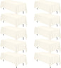 BRILLMAX 10 Pack Ivory Tablecloths 70 x 120 Inch for 6ft or 8ft Rectangle Tables - Rectangular Bulk Linen Polyester Fabric Washable Cloth Cover for Wedding Reception Banquet Birthday Party