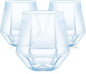 40 Pcak Plastic Stemless Wine cocktail Whiskey Champagne Glasses, 12 Oz Disposable Unbreakable Cups for Party Bars Wedding Tasting (Blue)