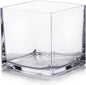 EnovaFloral Cube Glass Vase, 5x5 Inch Square Glass Vase - Floating Candle Holder for Wedding Centerpieces and Home Office Decor