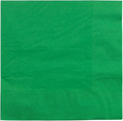JAM PAPER Medium Lunch Napkins - 6 1/2 x 6 1/2 - Green - 50/Pack