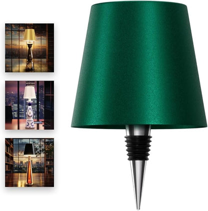 Wireless Bottle Lamp for Any Type of Bottle - LED Bottle Lamp for Indoor & Outdoor - 100% Waterproof - 3000K Warm Light - Wireless & Rechargeable, Unique and Beautiful Design (Green)