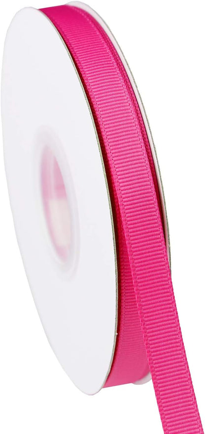 ITIsparkle 3/8" Inch Grosgrain Ribbon 50 Yards-Roll Set for Gift Wrapping Scrap Books Party Favor Hair Braids Baby Shower Decoration Floral Arrangement Craft Supplies, Garden Rose Ribbon