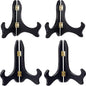 Tatuo 4 Packs Wooden Display Stand Decorative Plate Stands for Display Picture Frame Holder Easels