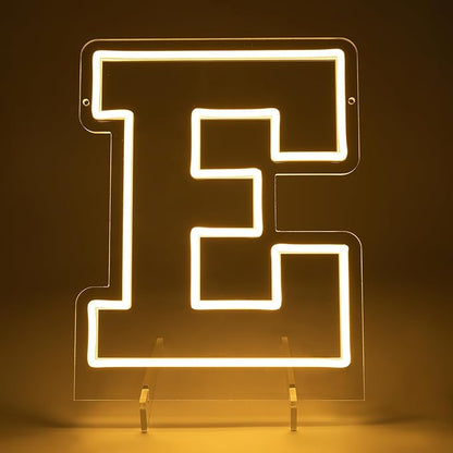 Light Up Letters E, Led Marquee Letter Lights Neon Sign, 13.9" Height Decorative Lighted Alphabet Number, Battery/USB Powered Led Letters Lights for Wedding, Birthday, Party, Christmas or Home Decor