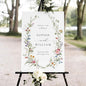 Wildflowers Floral Welcome Sign Template - Wedding Welcome Sign
