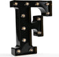 OYCBUZO Light Up Black Alphabet Marquee Letters Sign LED Marquee Number Lights Sign for Night Light Home Bar Christmas Lamp Birthday Party Wedding Decoration F