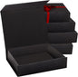5 Pack Black Hard Gift Box with Magnetic Closure Lid 7" x 5" x 1.6" Rectangle Boxes For Gifts With Black Glossy Finish (Black, 5 Boxes)