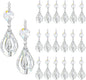 20pcs 38mm Crystal Loquat Shape Chandelier Replacement,Hanging Clear Glass Crystals for Chandelier,Crystal Prisms Beads for Wedding Home Decoration