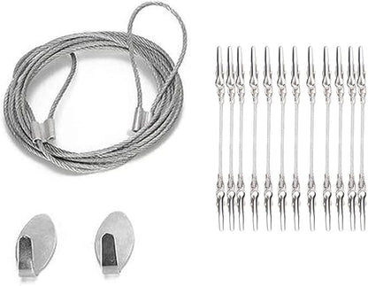 Wall Hanging Photo Display, DIY Picture Photo Frame String with 12 Clips for Hanging Photos Notes and Artworks (Adjustable Alligatory Clip)