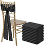 10 PCS Black Satin Chair Sashes Bows Universal Chair Ribbon Ties Back Sash for Wedding Party Reception Events Banquets Hotel Event Chair Cover Decoration (Champagne 7x108 inch)