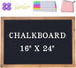 Magnetic Chalkboard Large Chalkboard for Wall Rustic Wood Framed Decorative Blackboard for Kids Hanging Blackboard for Home, Office, Restaurant 16" x 24"