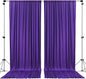 AK TRADING CO. 10 feet x 10 feet Purple IFR Polyester Backdrop Drapes Curtains Panels with Rod Pockets - Wedding Ceremony Party Home Window Decorations