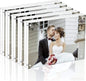 Magicool Premium Acrylic Photo Frame- Magnet Photo Frame -Double Sied Thick Desktop Frames (3.5x5 5 pack)