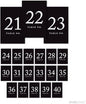 Andaz Press Black 4x6-Inch Minimalist Table Numbers 21-40, 20 Count, Paper, Tabletop Mount, Perfect for Weddings & Events
