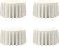 BRILLMAX 4 Pack Ivory Round Tablecloths 120 Inch - Circle Bulk Linen Polyester Fabric Washable Table Cloth Cover for Wedding Reception Banquet Birthday Party Buffet Restaurant