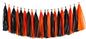 Orange and Black Party Tassel Garland Banner Decorations, Pack of 20