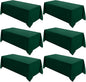 VidaFete Tablecloth 6 Pack 90 * 132inch Rectangle Table Cloth Polyester, Stain Wrinkle Resistant Polyester Dining Table Cover for Kitchen Dinning Party Wedding Rectangular Buffet Decoration(Green)