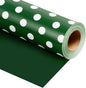 Burymento Green and White Dots Wrapping Paper, Reversible Pink Gift Wrap for Birthday, Valentines, Mothers day, Graduation, Wedding, Fathers day, Baby Shower, Christmas (17in x 32.8ft)