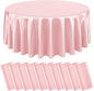10 Packs Satin Tablecloth 120 Inch Rose Gold Round Table Cloth Silk Tablecloth Smooth Fabric Overlay Satin Table Cover Decoration for Wedding Party Banquet Events