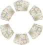 Artoid Mode Christmas Snowflakes Wedge Shape Placemats for Round Table Set of 6, Let it Snow Winter Winter Seasonal Kitchen Dining Table Decoration for Indoor Party Home