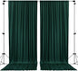 AK TRADING CO. 10 feet x 10 feet Black Polyester Backdrop Drapes Curtains Panels with Rod Pockets - Wedding Ceremony Party Home Window Decorations Hunter Green