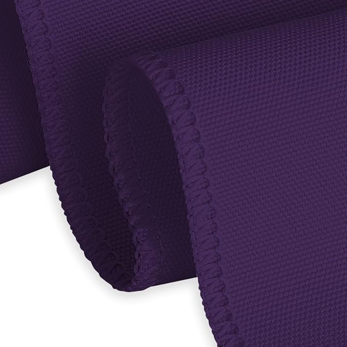 LTC LINENS 2 Pack 108 Inch Round Tablecloth Purple - Great for 48 Inch Round Table Floor Length - Wrinkle Resistant Polyester Fabric Cloth for Wedding