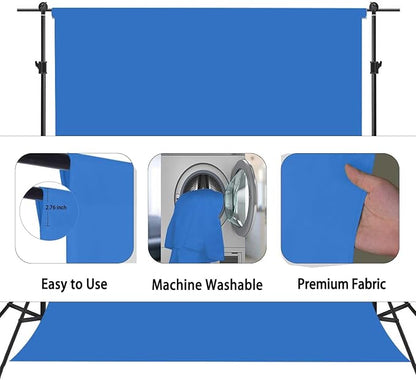 Royal Blue Backdrop, Photo Booth Portrait Photography Backdrops, Studio Blue Screen Backdrop for Photoshoot Streaming Video Shooting, Blue Photo Backdrop 5x7ft