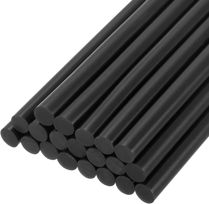 uxcell 20pcs Hot Glue Sticks for Glue Gun 11mm/0.43-inch x 8-inch Mini Hot Melt Adhesive Glue Stick Black