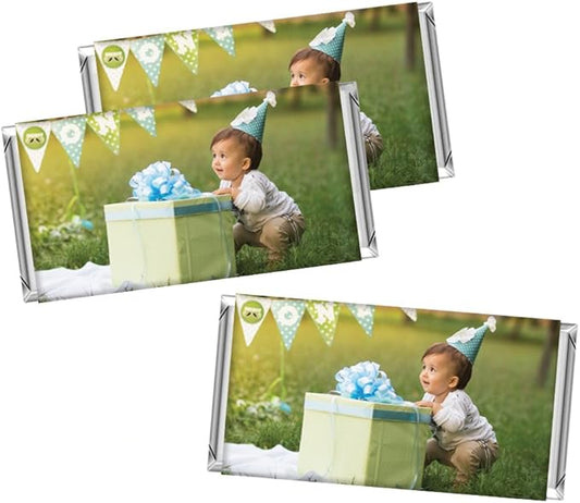 Andaz Press Bulk Photo Personalized Gift and Party Favors Collection, Chocolate Chocolate Bar Labels, Custom Photo, Candy Bar Stickers Personalized 10-Pack