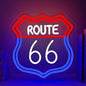 Route 66 Neon Sign, Route 66 Light up Sign Led Neon Light Signs for Wall Decor Party Decorations Home Bedroom Man Cave Birthday Christmas Gift Dimmable USB Powered(12.6" × 12.1")