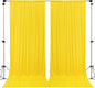 AK TRADING CO. 10 feet x 10 feet Polyester Backdrop Drapes Curtains Panels with Rod Pockets - Wedding Ceremony Party Home Window Decorations - Lemon Yellow