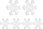 Snowflake Decorations Christmas Decor 6Pcs Winter White Wooden Snowflakes Standing Christmas Tiered Tray Decor Winter Wonderland Decorations for Indoor Home Xmas Table Shelf Fireplace Mantel