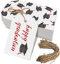 50 Pcs Graduation Gift Tags, Congrats Grad Party Favors Gift Tags for High School or Happy College Graduation Party Decoration Supplies (Red, 2.2 * 3.5)