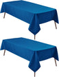Hiasan 2 Pieces Royal Blue Tablecloth Rectangle - Waterproof and Washable Fabric Table Cloth for Card Tables, 30 x 60 Inch