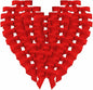 50pcs 1-1/2" Mini Red Satin Ribbon Bows for Christmas Decoration Gift Packing (Red)