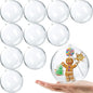 Jishi 10pk Clear Plastic Christmas Ornaments for Crafts Fillable DIY Christmas Ornaments Balls 4 Inch Acrylic Ornaments for Christmas Tree Decorations Hanging Christmas Decorations Home Decor Supplies