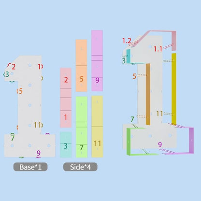 Marquee Numbers Large 60th-Birthday Decorations: 4ft Light Up Number Party Decor 60 Year Old Women And Men Birthday Decoration Backdrop Anniversary Cardboard Big Mosaic Balloon Frame Number 60