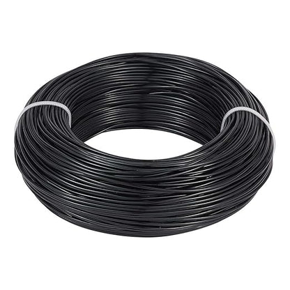 Fashewelry 328 Feet 15 Gauge Aluminum Wire Black Bendable Metal Craft Wire for Beading Jewelry Craft Making (1.5mm)