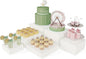 Buffet Risers, Food Risers for Buffet Table, Display Stand Shelf for Catering Dessert Collectibles Jewelry Figures Show, White Acrylic Cube Display Nesting Risers with Hollow Bottoms